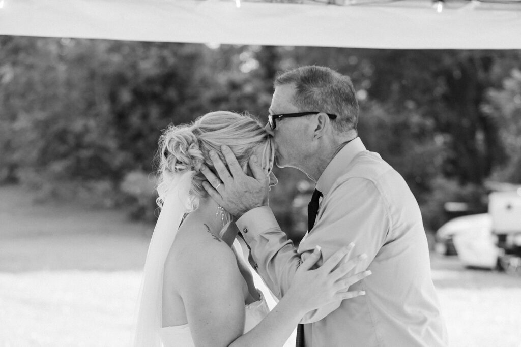 father and bride moment