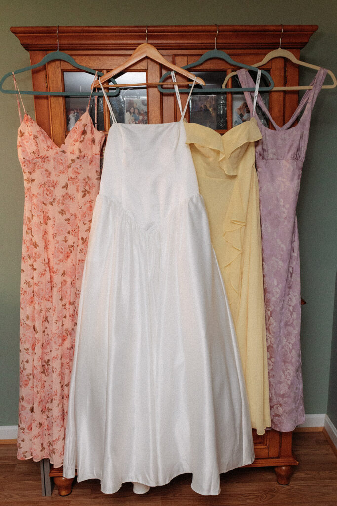 bridesmaid and bride dresses