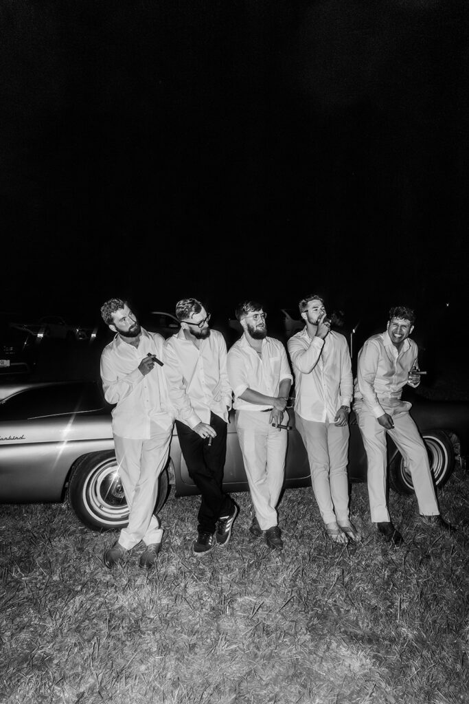 groomsmen and thunderbird