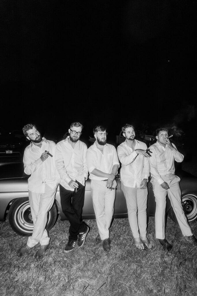groomsmen and thunderbird