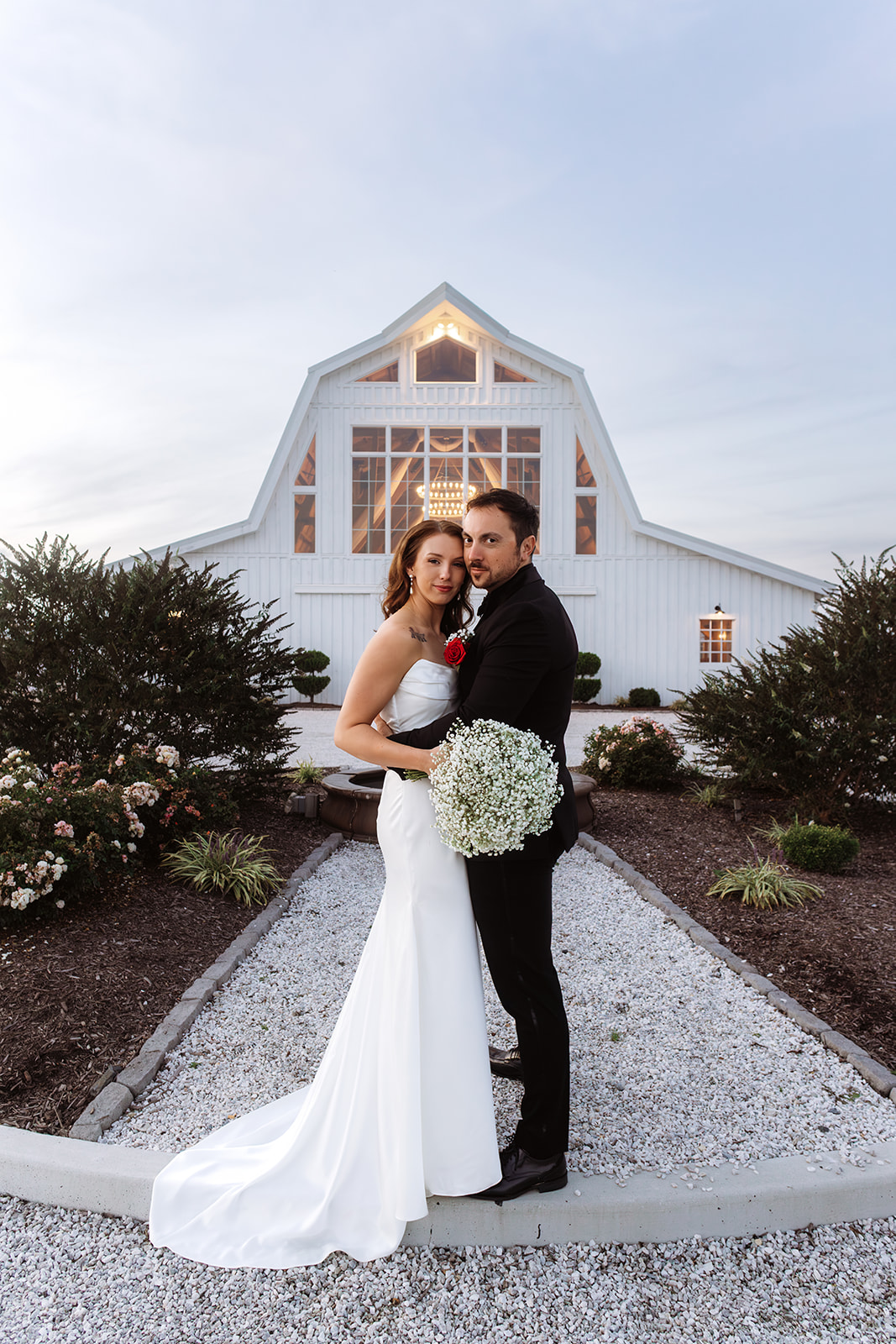 Bride and Groom at Breckenridge Barn